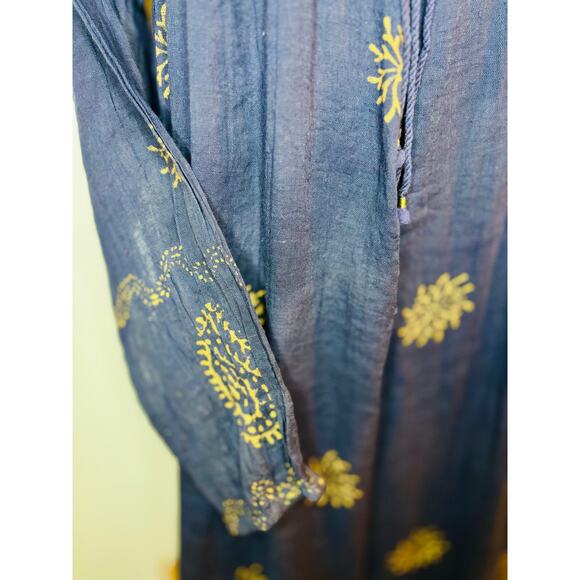 BLUE HIPPY NWT ONAK Jodhpur Full Length Block Printed Dress - Picture 3 of 13